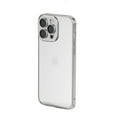 thumbnail image 1 of ELEHOLD Luxury Plating Clear Case for  iPhone 13 Pro Max,Aluminum Alloy Frame Slim Thin with Camera Lens Protection Hard PC Back Anti-Scratch Protective Case,Silver, 1 of 7