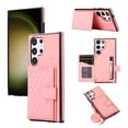 thumbnail image 1 of ELEHOLD Luxury Wallet Case for Samsung Galaxy S23 Ultra 6.8" with Card Holders Magnetic Closure Kickstand Function Shockproof Purse Case with Detachable Crossbody Shoulder Strap,Rosegold, 1 of 7