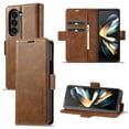 thumbnail image 1 of ELEHOLD Luxury Wallet Case for Samsung Galaxy Z Fold 5, Magnetic PU Leather RFID Blocking Card Slots Kickstand Shockproof Protection Cover for Galaxy Z Fold 5,Brown, 1 of 10