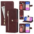 thumbnail image 1 of ELEHOLD Luxury Wallet Case for iPhone 11 (6.1") Card Slots Zipper Purse Stand Function with Crossbody Strap Wrist Strap PU Leather Shockproof Case for iPhone 11,Winered, 1 of 7