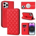 thumbnail image 1 of ELEHOLD Luxury Wallet Case for iPhone 12 Mini with RFID Blocking Card Slots Kickstand Feature Magnetic Closure Compatible with MagSafe Charging All-Round Protection Shockproof Wallet Case,red, 1 of 8