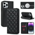 thumbnail image 1 of ELEHOLD Luxury Wallet Case for iPhone 14 Plus with RFID Blocking Card Slots Kickstand Feature Magnetic Closure Compatible with MagSafe Charging All-Round Protection Shockproof Wallet Case,black, 1 of 8