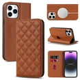 thumbnail image 1 of ELEHOLD Luxury Wallet Case for iPhone 14 Pro with RFID Blocking Card Slots Kickstand Feature Magnetic Closure Compatible with MagSafe Charging All-Round Protection Shockproof Wallet Case,brown, 1 of 8