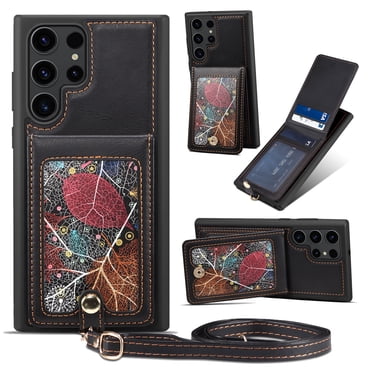 ELEHOLD Luxury Wallet Case for Samsung Galaxy S24 Ultra with Card ...