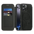 thumbnail image 1 of ELEHOLD Mag-Safe Wallet Case For iPhone 12 Pro Max , with RFID Blocking – PU Leather Flip Folio Phone Case with Card Slots Raised Edges Strong Magnetic Card holder Shockproof Cover ,Black, 1 of 8