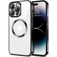 thumbnail image 1 of ELEHOLD MagSafe Compatible for iPhone 15 Pro Max Magnetic Case, Crystal Clear Back Plating Bumper Shockproof Protective Case with Camera Lens Protector for iPhone 15 Pro Max, Black, 1 of 4