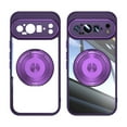 thumbnail image 1 of ELEHOLD Magnetic Case for Google Pixel 10 Pro XL, Compatible with Mag safe Accessory Adjustable Foldable 360° Ring Kickstand Shockproof Clear Case for Google Pixel 10 Pro XL,Darkpurple, 1 of 7