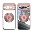 thumbnail image 1 of ELEHOLD Magnetic Case for Google Pixel 9 Pro, Compatible with Mag safe Accessory Adjustable Foldable 360° Ring Kickstand Camera Protector Shockproof Rugged Clear Case for Google Pixel 9 Pro,Pink, 1 of 7