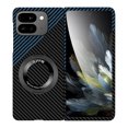 thumbnail image 1 of ELEHOLD Magnetic Case for Google Pixel 9 Pro Fold, Compatible with Mag Safe Accessory Carbon Fiber Pattern Ring Kickstand Slim Anti-Scratch Shockproof Case for Google Pixel 9 Pro Fold,Blackblue, 1 of 8