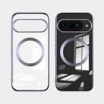 ELEHOLD Magnetic Case for Google Pixel 10 /10 Pro, Clear Shockproof Phone Case, Slim Transparent TPU Cover,Lightpurple