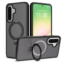 ELEHOLD Magnetic Case for Samsung Galaxy A26 5G, Shockproof Protective Case with Ring Kickstand,Black