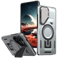 thumbnail image 1 of ELEHOLD Magnetic Case for Samsung Galaxy S24, Military Grade Shockproof Rugged Case Built-in Metal Camera Cover with Stand,Gray, 1 of 7