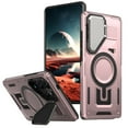 thumbnail image 1 of ELEHOLD Magnetic Case for Samsung Galaxy S24+, Military Grade Shockproof Rugged Case Built-in Metal Camera Cover with Stand,Rosegold, 1 of 7