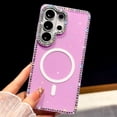 thumbnail image 1 of ELEHOLD Magnetic Case for Samsung Galaxy S26 Ultra, Shockproof Bling Diamond Clear Protective Cover, Wireless Charging,F, 1 of 9
