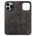 thumbnail image 1 of ELEHOLD Magnetic Case for iPhone 13 Case Compatible with MagSafe, Slim Luxury Artificial Fur PU Leather Protective Back Cover for iPhone 13,Gray, 1 of 5