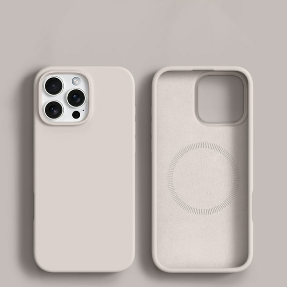 ELEHOLD Magnetic Case for iPhone 16 Pro Max, Shockproof Silicone Phone Case, Precise Cutouts, Wireless Charging Support,White