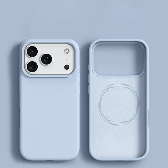 ELEHOLD Magnetic Case for iPhone 17 Pro, Shockproof Silicone Phone Case, Precise Cutouts, Wireless Charging Support,Cyan