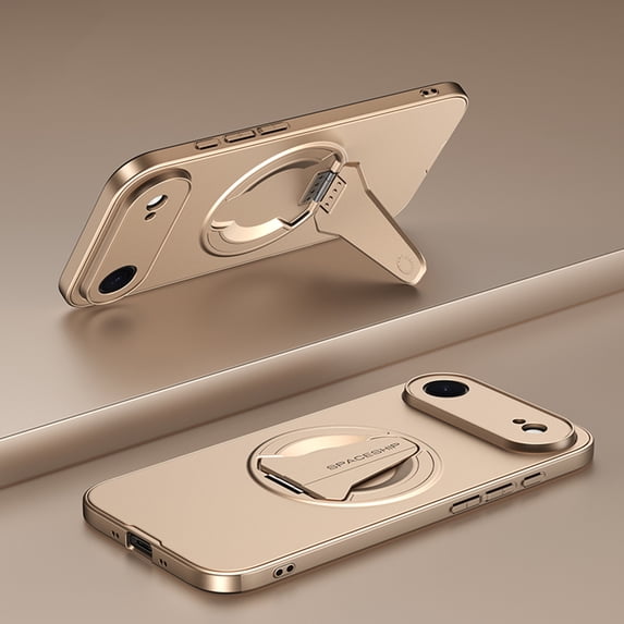 ELEHOLD Magnetic Case for iPhone Air, Shockproof Phone Case with Kickstand, Precise Lens Cutouts,Desertgold