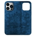 thumbnail image 1 of ELEHOLD Magnetic Case for iPhone 13 Pro Case Compatible with MagSafe, Slim Luxury Artificial Fur PU Leather Protective Back Cover for iPhone 13 Pro,Blue, 1 of 5