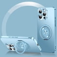 thumbnail image 1 of ELEHOLD Magnetic Case For iPhone 13 Pro Max, Slim Frosted Shockproof Case Rugged Cover, [with 360° Rotable Ring Stand], [Mag Safe Compatible], [Lens All-Inclusive], Blue, 1 of 9