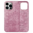 thumbnail image 1 of ELEHOLD Magnetic Case for iPhone 14 Plus Case Compatible with MagSafe, Slim Luxury Artificial Fur PU Leather Protective Back Cover for iPhone 14 Plus,Pink, 1 of 5