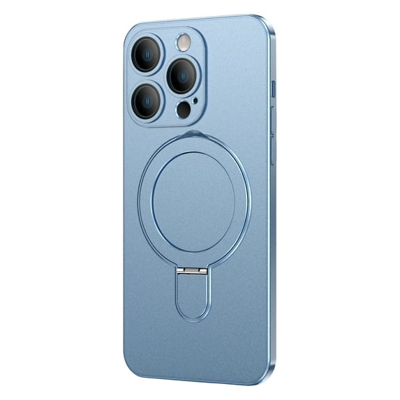 ELEHOLD Magnetic Case for iPhone 14 Pro Matte Case with All-Inclusive Lens Film Foldable Ring Kickstand Compatible with MagSafe Slim Shockproof Lightweight Case for iPhone 14 Pro,blue