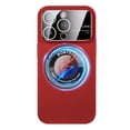 thumbnail image 1 of ELEHOLD Magnetic Case for iPhone 14 Pro Max, Compatible with MagSafe, Slim PC Carbon Fiber Texture Case Shockproof Protective Cover with Camera Lens Protector for iPhone 14 Pro Max,Red, 1 of 5