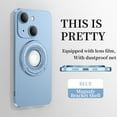 thumbnail image 1 of ELEHOLD Magnetic Case for iPhone 15 Plus, Foldable Kickstand Bracket Work with Magnetic Car Mount Lens Film Protection Slim Shockproof Case for iPhone 15 Plus, Blue, 1 of 7