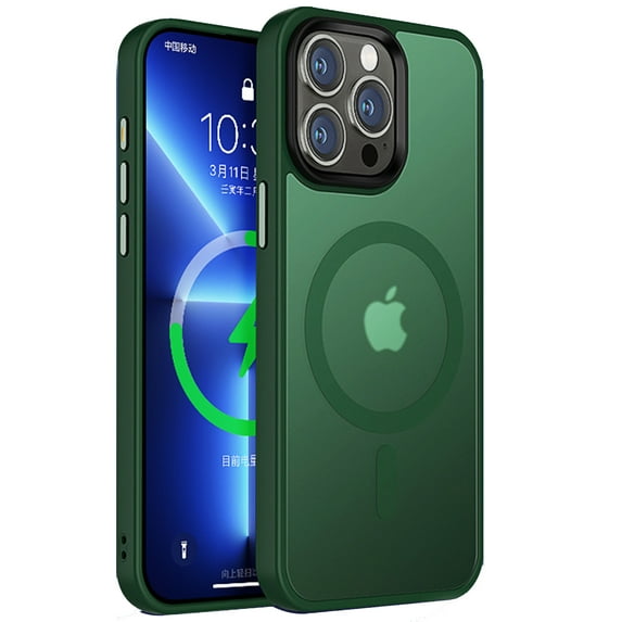 ELEHOLD Magnetic Case for iPhone 15 Plus,Translucent Matte Frosted Case Slim Lightweight Skin-Friendly Shockproof Protective Case Compatible with MagSafe for iPhone 15 Plus,Green