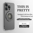 thumbnail image 1 of ELEHOLD Magnetic Case for iPhone 15 Pro Max, Foldable Kickstand Bracket Work with Magnetic Car Mount Lens Film Protection Slim Shockproof Case for iPhone 15 Pro Max,Black, 1 of 7