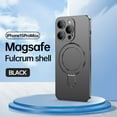 thumbnail image 1 of ELEHOLD Magnetic Case for iPhone 15 Pro Max Matte Case with All-Inclusive Lens Film Foldable Ring Kickstand Compatible with MagSafe Slim Shockproof Lightweight Case for iPhone 15 Pro Max,Black, 1 of 11