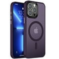 thumbnail image 1 of ELEHOLD Magnetic Case for iPhone 15 Pro Max,Translucent Matte Frosted Case Slim Lightweight Skin-Friendly Shockproof Protective Case Compatible with MagSafe for iPhone 15 Pro Max,Purple, 1 of 5