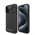 thumbnail image 1 of ELEHOLD Magnetic Case for iPhone 15 Pro,Rugged Hard PC Case with Sliding Camera Lens Protector Invisible Kickstand Compatible with Mag Safe Hybrid Shockproof Case for iPhone 15 Pro, Black, 1 of 12