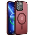 thumbnail image 1 of ELEHOLD Magnetic Case for iPhone 15 Pro,Translucent Matte Frosted Case Slim Lightweight Skin-Friendly Shockproof Protective Case Compatible with MagSafe for iPhone 15 Pro,Winered, 1 of 6
