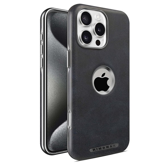 ELEHOLD Magnetic Case For iPhone 16 Plus, Compatible with Mag Safe Accessory, Business Retro Thin Flexible Soft PU Leather Durable Anti-Scratch Visible logo Phone Case,Blue