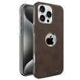 thumbnail image 1 of ELEHOLD Magnetic Case For iPhone 16 Plus, Compatible with Mag Safe Accessory, Business Retro Thin Flexible Soft PU Leather Durable Anti-Scratch Visible logo Phone Case,Coffee, 1 of 8
