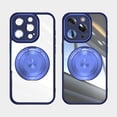 thumbnail image 1 of ELEHOLD Magnetic Case for iPhone 16 Pro Max, Compatible with Mag safe Accessory Adjustable Foldable 360° Ring Kickstand Camera Protector Shockproof Rugged Clear Case for iPhone 16 Pro Max,Blue, 1 of 8