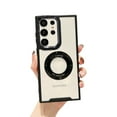 thumbnail image 1 of ELEHOLD Magnetic Clear Case for Samsung Galaxy S23 Plus Case Transparent Clear Back Logo View Design Compatible with MagSafe Anti-Yellowing Shockproof Slim Case,black, 1 of 6