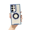 thumbnail image 1 of ELEHOLD Magnetic Clear Case for Samsung Galaxy S23 Ultra Case Transparent Clear Back Logo View Design Compatible with MagSafe Anti-Yellowing Shockproof Slim Case,royalblue, 1 of 6