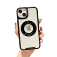 thumbnail image 1 of ELEHOLD Magnetic Clear Case for iPhone 13 Pro Case Transparent Clear Back Logo View Design Compatible with MagSafe Anti-Yellowing Shockproof Slim Case,black, 1 of 6