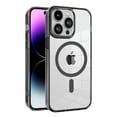 thumbnail image 1 of ELEHOLD Magnetic Clear Case for iPhone 13 Pro Transparent Clear Back Hybrid Hard PC Shockproof TPU Bumper Anti-Yellowing Slim Mag Safe Compatible Protective Case for iPhone 13 Pro,black, 1 of 6