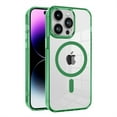 thumbnail image 1 of ELEHOLD Magnetic Clear Case for iPhone 14 Pro Transparent Clear Back Hybrid Hard PC Shockproof TPU Bumper Anti-Yellowing Slim Mag Safe Compatible Protective Case for iPhone 14 Pro,green, 1 of 6