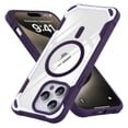 thumbnail image 1 of ELEHOLD Magnetic Designed for iPhone 12 Pro Max Case, Compatible with MagSafe, Military-Grade Drop Protection Not Yellowing Clear Phone Case for iPhone 12 Pro Max with Shockproof Bumper,Purple, 1 of 6