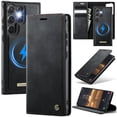 thumbnail image 1 of ELEHOLD Magnetic Detachable Wallet Case for Samsung Galaxy S22 Plus, Shockproof Faux Leather Stand RFID Card Slots Detachable Mag-Safe Magnetic Case Cover,Removable Back Shell,Black, 1 of 12