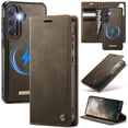 thumbnail image 1 of ELEHOLD Magnetic Detachable Wallet Case for Samsung Galaxy S25, Shockproof Faux Leather Stand RFID Card Slots Detachable Mag-Safe Magnetic Case Cover,Removable Back Shell,Coffee, 1 of 8