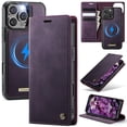 thumbnail image 1 of ELEHOLD Magnetic Detachable Wallet Case for iPhone 15 Plus, Shockproof Faux Leather Stand RFID Card Slots Detachable Mag-Safe Magnetic Case Cover,Removable Back Shell,Purple, 1 of 12