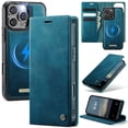 thumbnail image 1 of ELEHOLD Magnetic Detachable Wallet Case for iPhone 16 Pro, Shockproof Faux Leather Stand RFID Card Slots Detachable Mag-Safe Magnetic Case Cover,Removable Back Shell,Green, 1 of 12