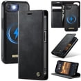 thumbnail image 1 of ELEHOLD Magnetic Detachable Wallet Case for iPhone 16e, Shockproof Faux Leather Stand RFID Card Slots Detachable Mag-Safe Magnetic Case Cover,Removable Back Shell,Black, 1 of 12