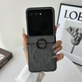 thumbnail image 1 of ELEHOLD Magnetic Flip Phone Case For Motorola Razr+ 2025/2024 , Compatible with Mag Safe Accessories, Foldable Design Hands-Free Ring Magnetic PU Leather Case with Hinge Protection,Black, 1 of 8