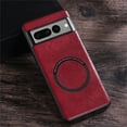 thumbnail image 1 of ELEHOLD Magnetic Leather Case for Google Pixel 8, Luxury PU Leather Ultra Slim Compatible with Mag Safe Shockproof Slim Lightweight Case for Google Pixel 8,Red, 1 of 10